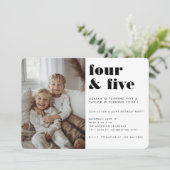 Gezamenlijke Kinder broers en zussen Verjaardagsfe Kaart (Staand voorkant)