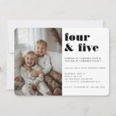 Gezamenlijke Kinder broers en zussen Verjaardagsfe Kaart (Voorkant)