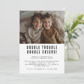 Gezamenlijke Kinder broers en zussen Verjaardagsfe Kaart (Staand voorkant)