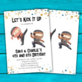 Gezamenlijke Ninja broers en zussen Dual verjaarda Kaart