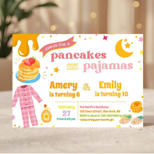 Gezamenlijke Pannenkoeken en Pyjama Verjaardag Bro Kaart
