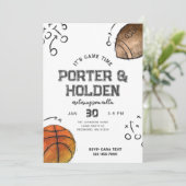 Gezamenlijke Sport Verjaardag Uitnodiging (Staand voorkant)