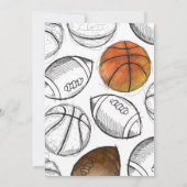 Gezamenlijke Sport Verjaardag Uitnodiging (Achterkant)