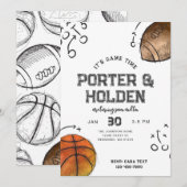 Gezamenlijke Sport Verjaardag Uitnodiging (Voorkant / Achterkant)