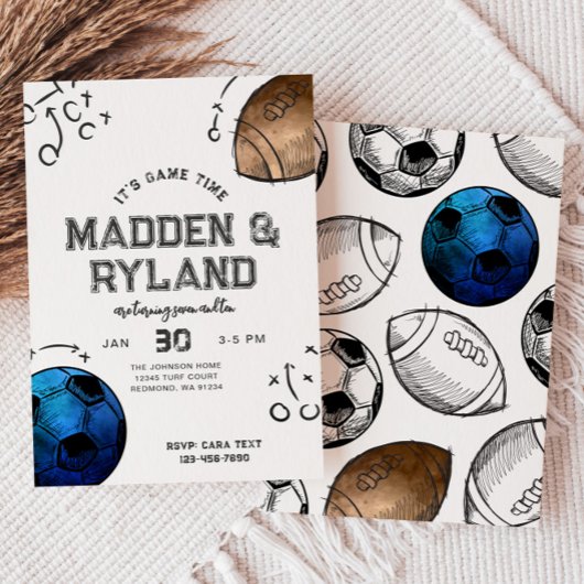 Gezamenlijke Sport Verjaardag Uitnodiging