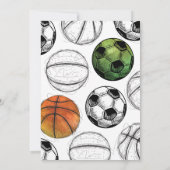 Gezamenlijke sportverjaardagsuitnodiging kaart (Achterkant)