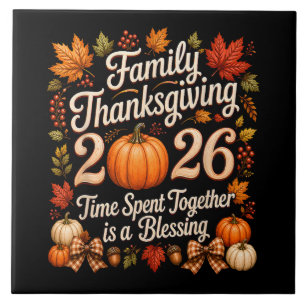 Gezamenlijke Thanksgiving 2026 Thanksgiving Crew Tegeltje