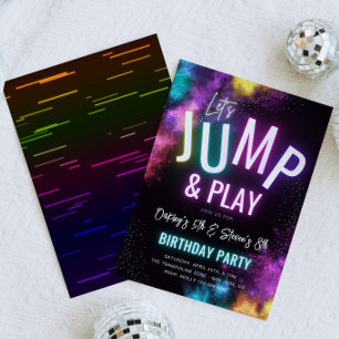 Gezamenlijke Trampoline Party uitnodiging