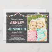 Gezamenlijke tweeling verjaardag uitnodiging Twins (Voorkant)