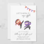 Gezamenlijke uitnodiging Ninja Birthday | Partij v (Voorkant)