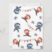 Gezamenlijke uitnodiging Ninja Birthday | Partij v (Achterkant)