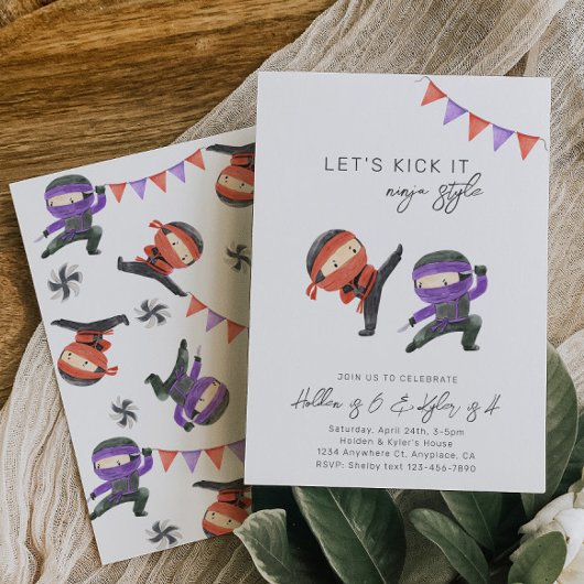 Gezamenlijke uitnodiging Ninja Birthday | Partij v