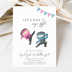 Gezamenlijke uitnodiging Ninja Birthday   Versieri