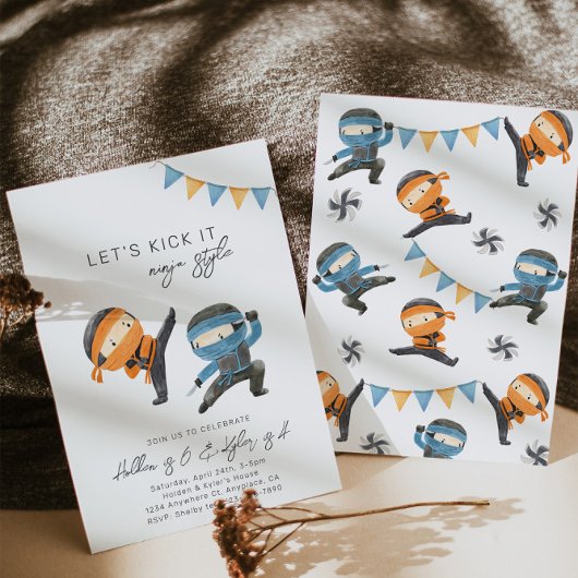 Gezamenlijke uitnodiging Ninja Birthday | Versieri
