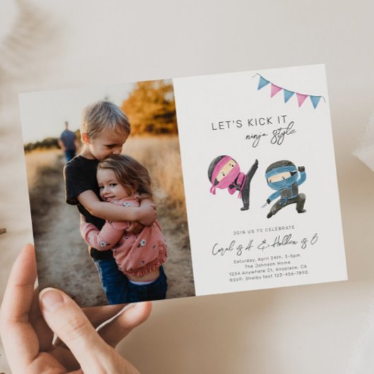 Gezamenlijke uitnodiging Ninja Birthday | Versieri