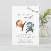 Gezamenlijke uitnodiging Ninja Birthday | Versieri (Staand voorkant)