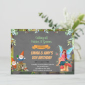 Gezamenlijke uitnodiging van de Fairy and gnome (Staand voorkant)
