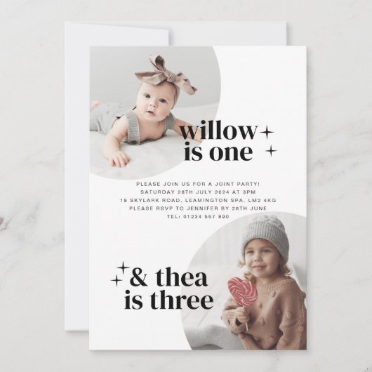 Gezamenlijke uitnodiging van de verjaardag met Arc (Voorkant)