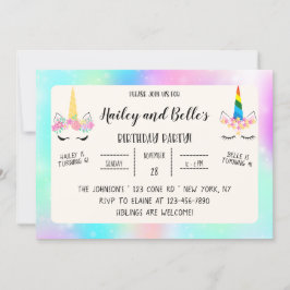 Gezamenlijke uitnodiging van Unicorn Birthday