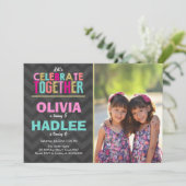 Gezamenlijke uitnodiging voor tweederangs verjaard (Staand voorkant)