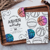 Gezamenlijke uitnodiging voor verjaardag basketbal