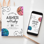 Gezamenlijke uitnodiging voor verjaardag basketbal