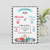 gezamenlijke uitnodigingen voor verjaardagsfeestje (Staand voorkant)