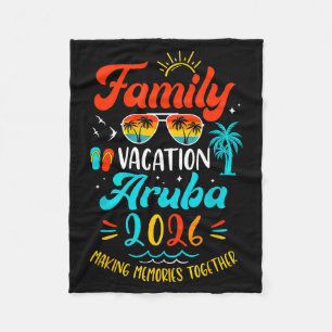 Gezamenlijke vakantie 2026 Aruba Zomer Matching Va Fleece Deken