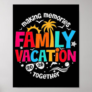 Gezamenlijke vakantie 2026 Strand Matchende famili Poster