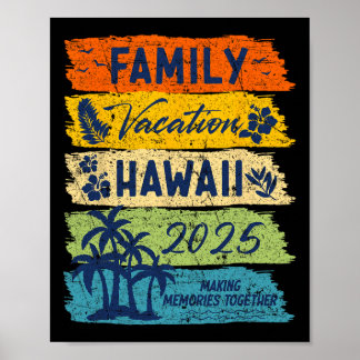 Gezamenlijke vakantie Hawaii 2025 Familie Vakantie Poster