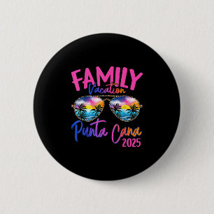 Gezamenlijke Vakantie Punta Cana 2025 Kerst S Ronde Button 5,7 Cm