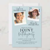 gezamenlijke verjaardag | 2 foto-uitnodiging kaart (Voorkant)