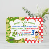 Gezamenlijke verjaardag Army Soldier Princess Uitn Kaart (Staand voorkant)