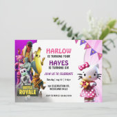 Gezamenlijke Verjaardag, Broertje, Zusje Kaart (Staand voorkant)