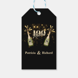 Gezamenlijke Verjaardag Dubbele Viering Twee keer  Cadeaulabel