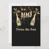 Gezamenlijke Verjaardag Dubbele Viering Twee keer Kaart (Achterkant)