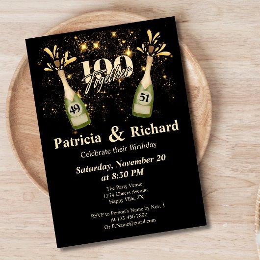 Gezamenlijke Verjaardag Dubbele Viering Twee keer Kaart