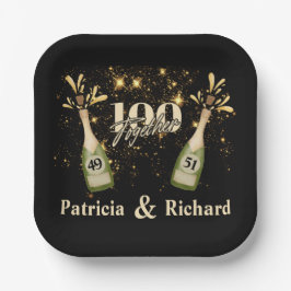 Gezamenlijke Verjaardag Dubbele Viering Twee keer  Papieren Bordje