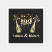 Gezamenlijke Verjaardag Dubbele Viering Twee keer  Servet (Voorkant)