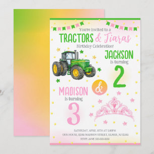 Gezamenlijke verjaardag Groene Tractor en Prinses Kaart