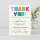 Gezamenlijke verjaardag Hartelijk dank voor de Twi Bedankkaart (Staand voorkant)