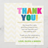 Gezamenlijke verjaardag Hartelijk dank voor de Twi Bedankkaart (Voorkant / Achterkant)