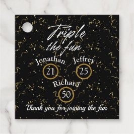 Gezamenlijke verjaardag Triple The Fun Bedankjes Labels