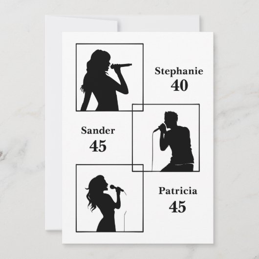 Gezamenlijke Verjaardag Triple The Fun Minimalist Kaart (Voorkant)