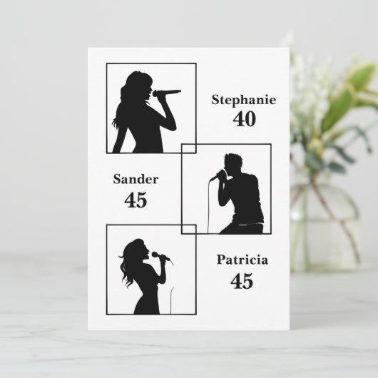 Gezamenlijke Verjaardag Triple The Fun Minimalist  Kaart (Staand voorkant)