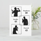 Gezamenlijke Verjaardag Triple The Fun Minimalist Kaart (Staand voorkant)