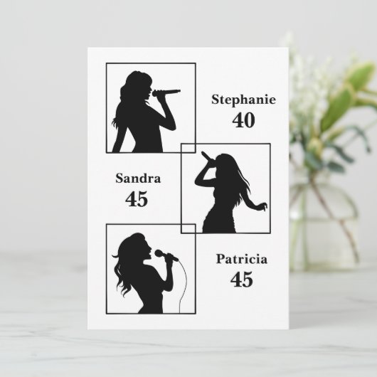 Gezamenlijke Verjaardag Triple The Fun Minimalist Kaart (Staand voorkant)