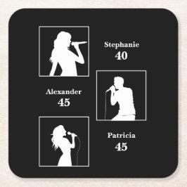 Gezamenlijke Verjaardag Triple The Fun Minimalist  Kartonnen Onderzetters