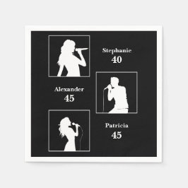 Gezamenlijke Verjaardag Triple The Fun Minimalist  Servet