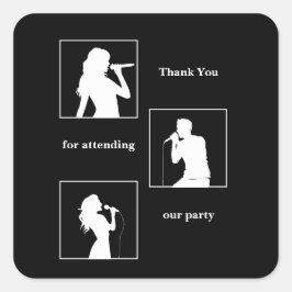 Gezamenlijke Verjaardag Triple The Fun Minimalist  Vierkante Sticker